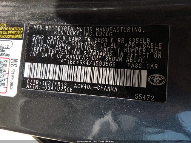 Toyota Camry Le