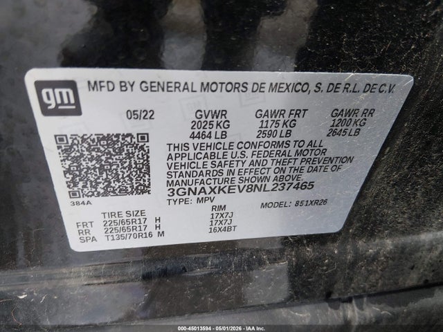 Chevrolet Equinox Fwd Lt