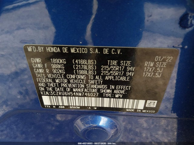 Honda HR-V Awd Ex