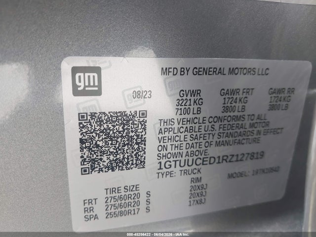 GMC Sierra 1500 4wd  Short Box Elevation With 3sb