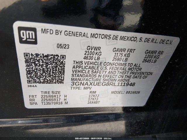 Chevrolet Equinox Awd Lt