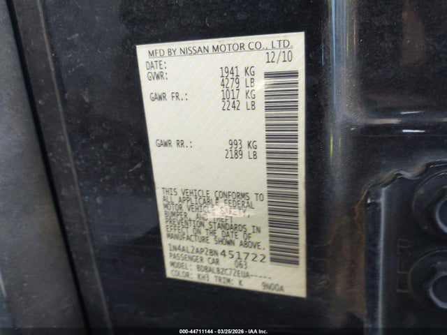 Nissan Altima 2.5 S
