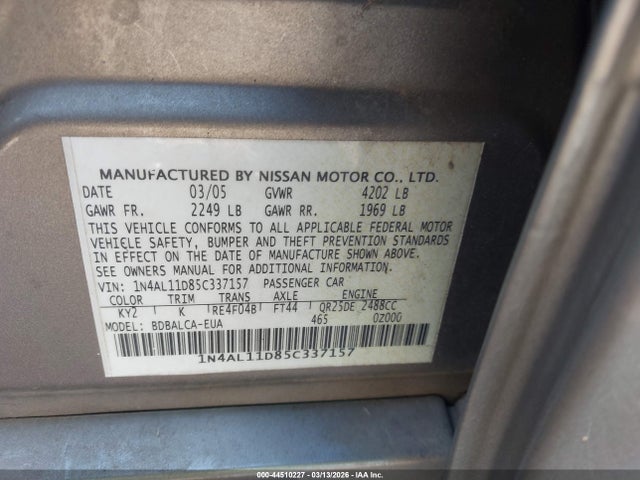 Nissan Altima 2.5 S