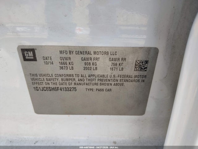 Chevrolet Sonic Lt Auto
