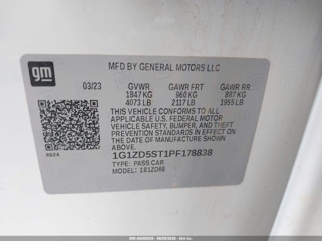 Chevrolet Malibu Fwd 1lt