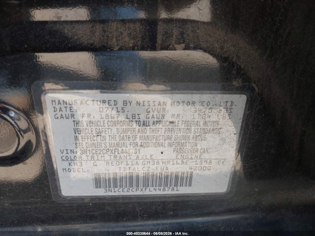 Nissan Versa S Plus