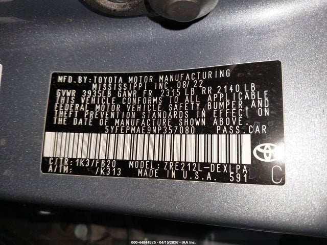 Toyota Corolla Le