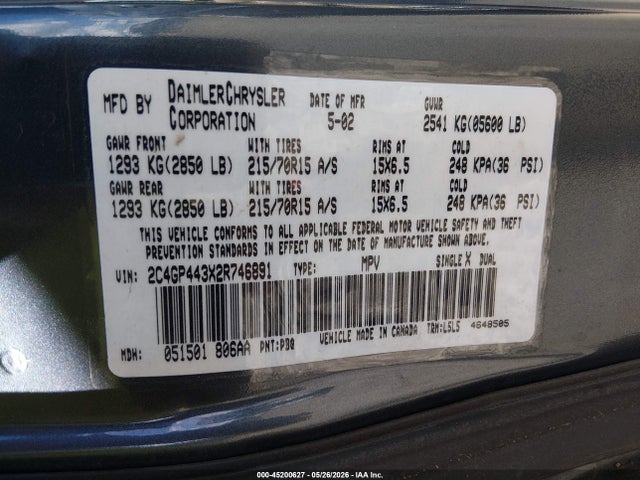 Chrysler Town & Country Lx