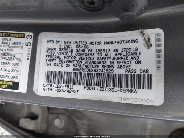 Toyota Corolla Le