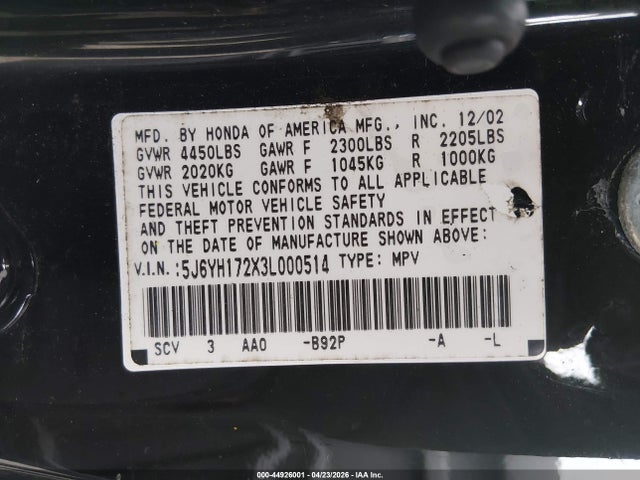 Honda Element Dx