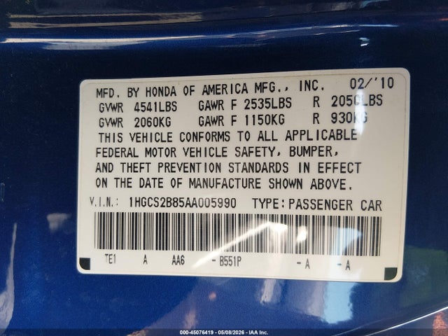 Honda Accord 3.5 Ex-l