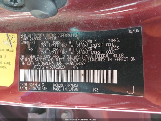 Toyota Highlander Limited V6