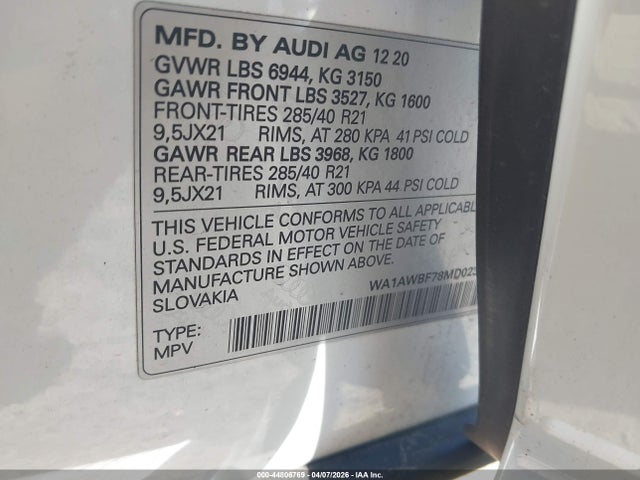 Audi Sq Premium Plus Tfsi Quattro Tiptronic