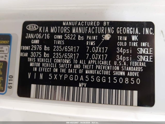 Kia Sorento 3.3l Lx