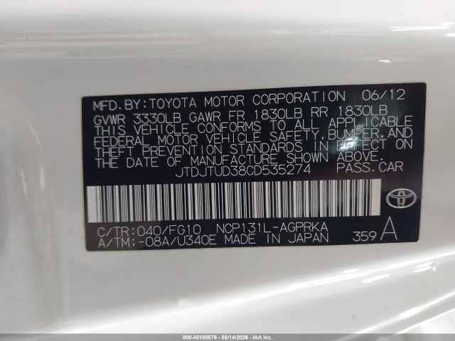 Toyota Yaris Le