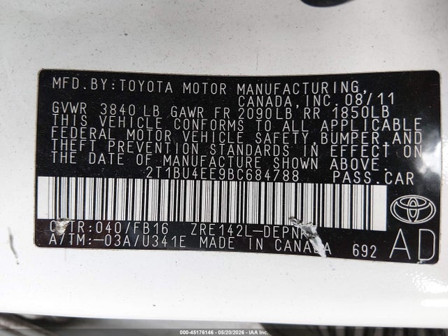 Toyota Corolla Le