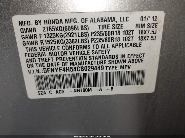 Honda Pilot Ex-l