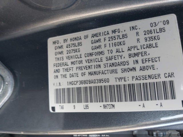 Honda Accord 3.5 Ex-l