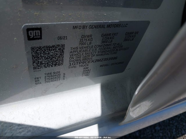 GMC Sierra 1500 4wd  Short Box Elevation