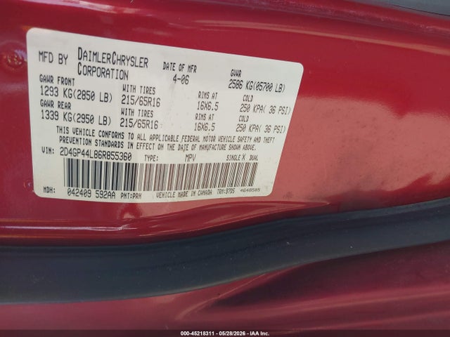 Dodge Grand Caravan Sxt