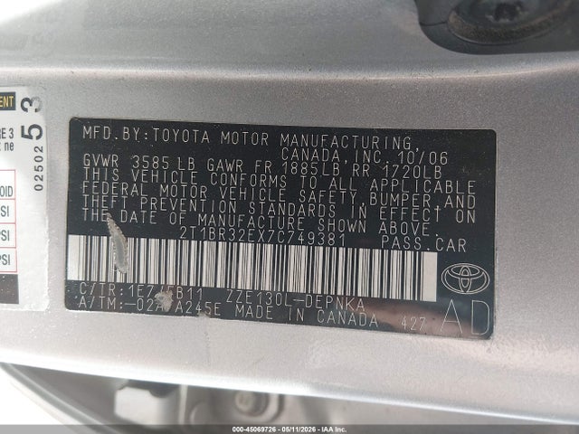 Toyota Corolla Le