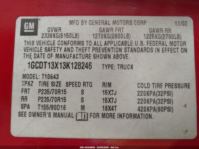 Chevrolet S-10 Ls