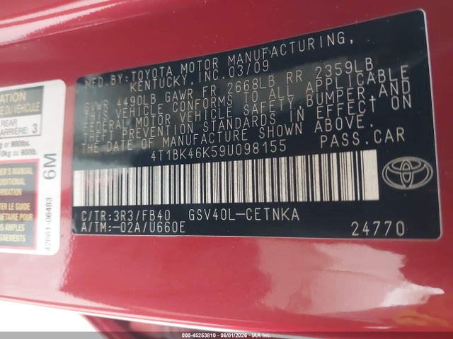 Toyota Camry Le V6