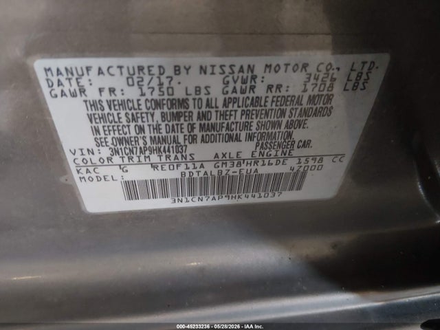 Nissan Versa 1.6 Sv
