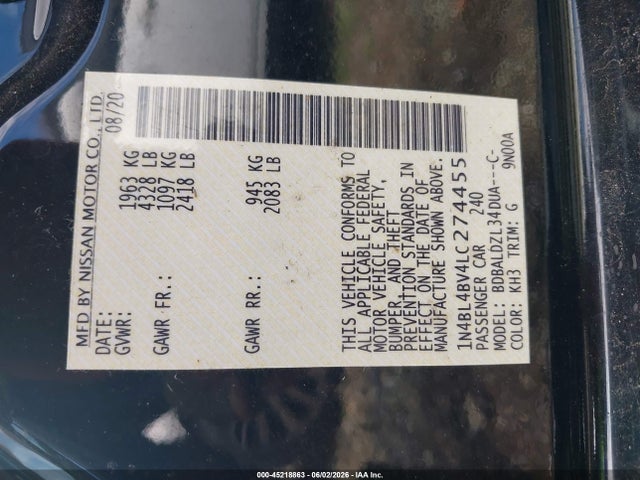 Nissan Altima S Fwd