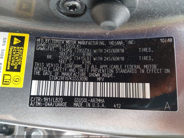 Toyota Highlander Xle