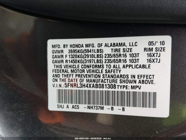 Honda Odyssey Ex