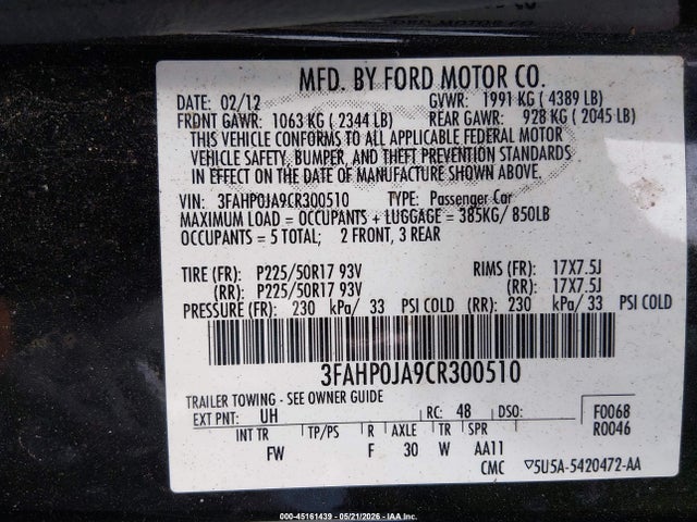 Ford Fusion Sel
