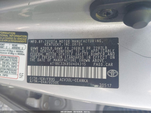Toyota Camry Le