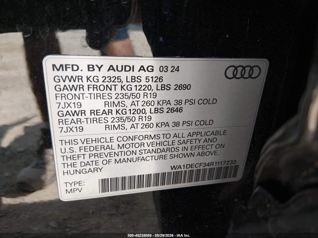 Audi Q3 Premium 45 Tfsi S Line Quattro Tiptronic
