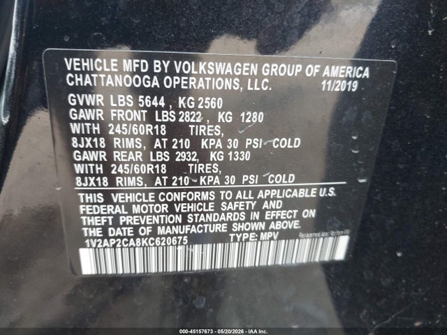 Volkswagen Atlas 2.0t S
