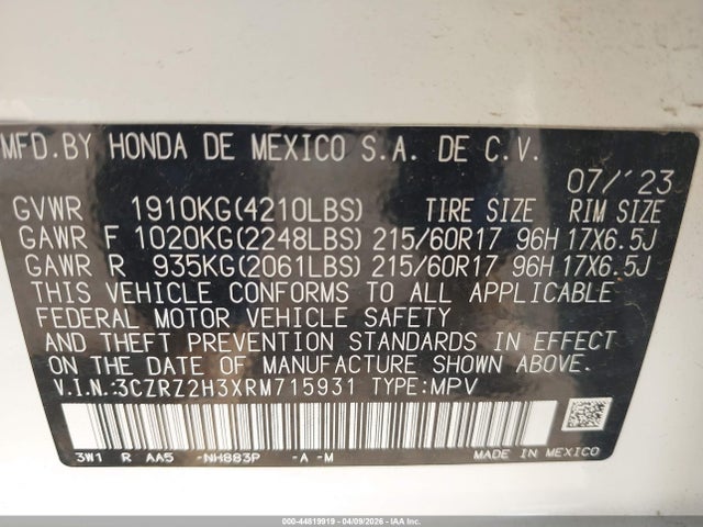Honda HR-V Awd Lx