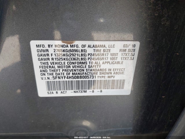 Honda Pilot Ex-l