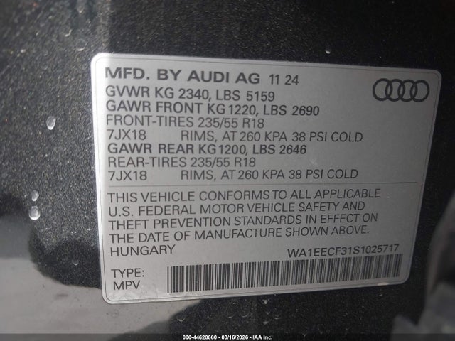 Audi Q3 Premium 45 Tfsi S Line Quattro Tiptronic