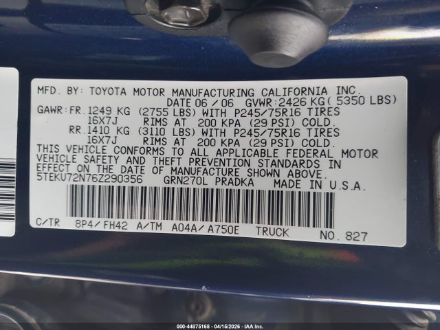 Toyota Tacoma Prerunner V6