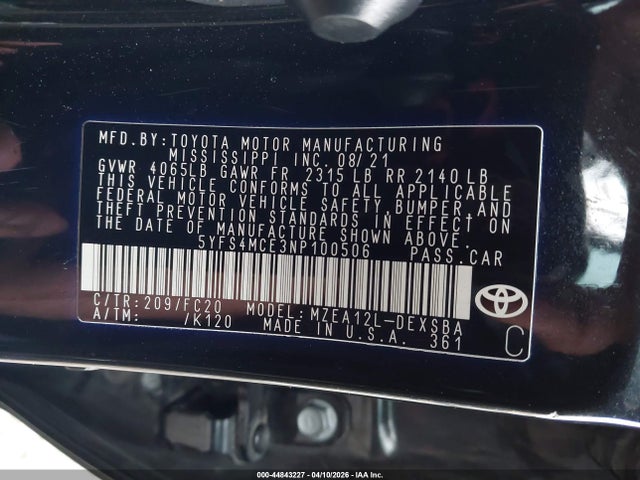 Toyota Corolla Se Nightshade Edition