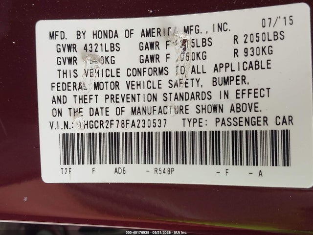 Honda Accord Ex