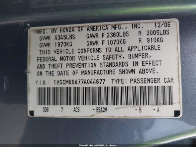 Honda Accord 3.0 Se