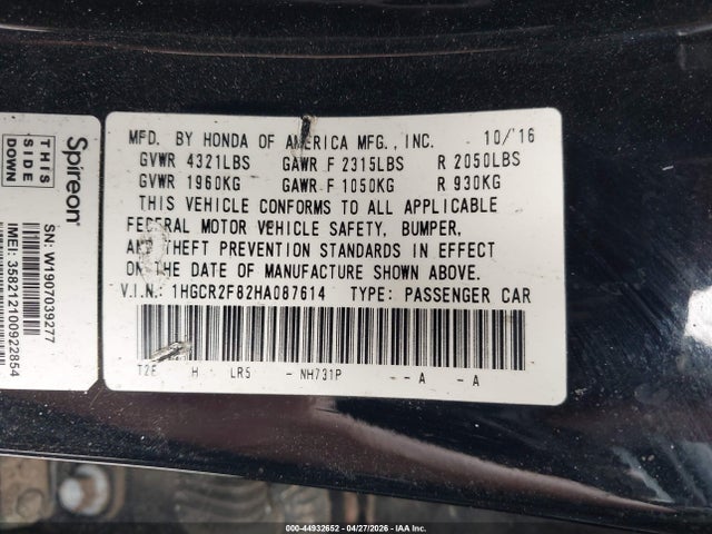 Honda Accord Ex-l