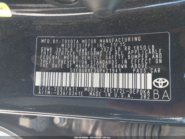 Toyota Corolla L