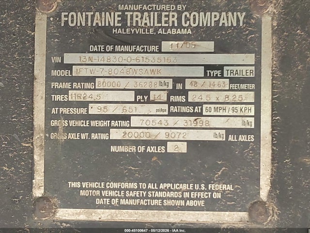 Fontaine Trailer Co Flatbed