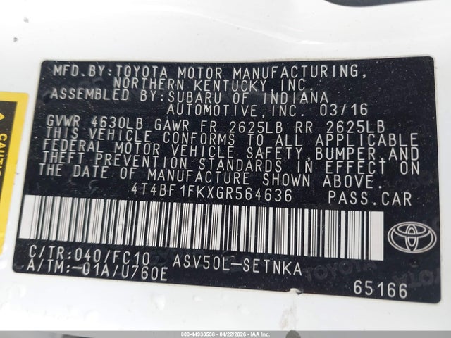 Toyota Camry Le