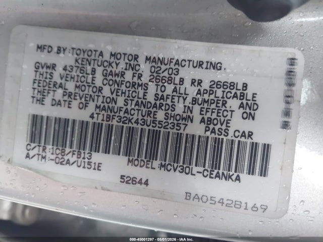 Toyota Camry Le V6
