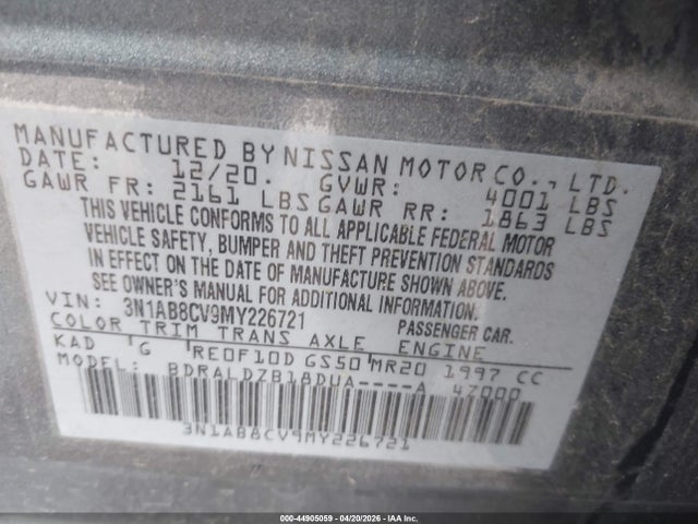 Nissan Sentra Sv Xtronic Cvt