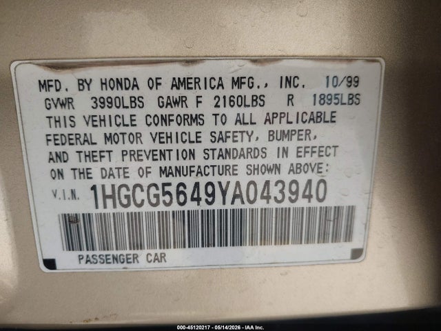 Honda Accord 2.3 Lx