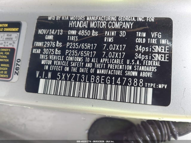 Hyundai SANTA FE 2.4l